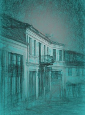 Old Town House 'un 3D çizimi