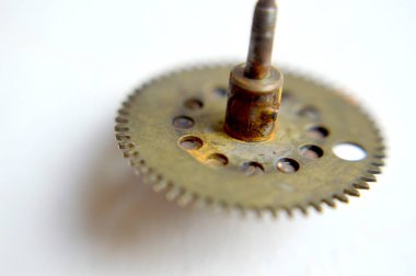 Mekanik saat mekanizması çok yakın, dekor için bulanık arkaplan