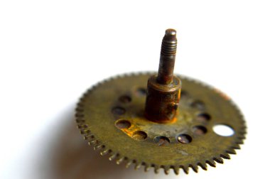 Mekanik saat mekanizması çok yakın, dekor için bulanık arkaplan