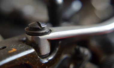 Vintage makine yazarak yazarak eski daktilo makinesi detay