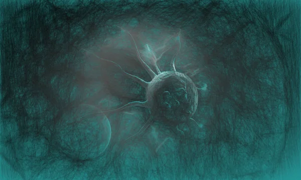 Цифрова Ілюстрація Ракових Клітин Організмі Людини — стокове фото