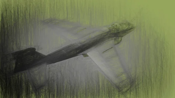 Иллюстрация Самолета Текстурной Бумаге — стоковое фото