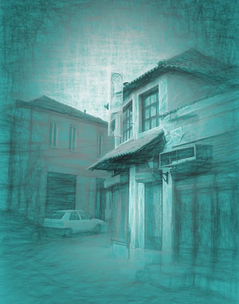 Illustration Von Olt Town House — Stockfoto