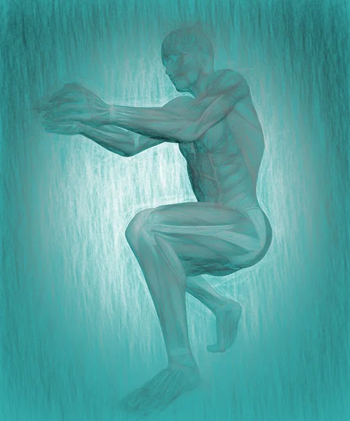 Ilustração Corpo Humano Anatom — Fotografia de Stock