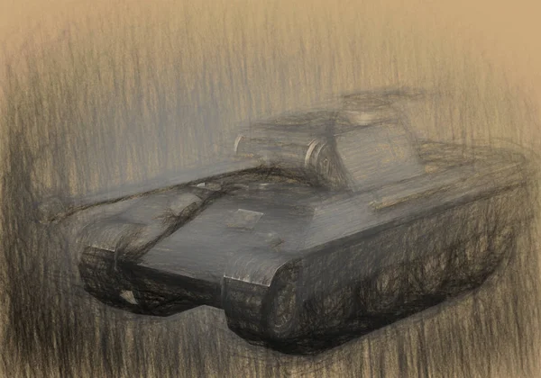 Illustration Des Militärischen Panzers — Stockfoto