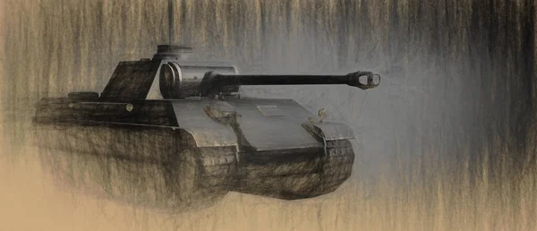 Illustration Militär Tank — Stockfoto