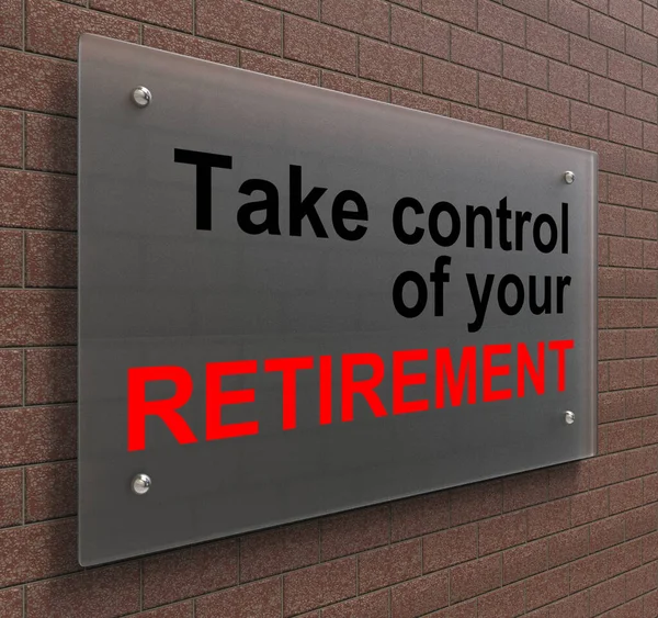 Take Control Your Retirement Render — Stock Photo, Image
