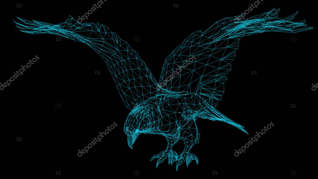 Isolated Low Poly graphic design of