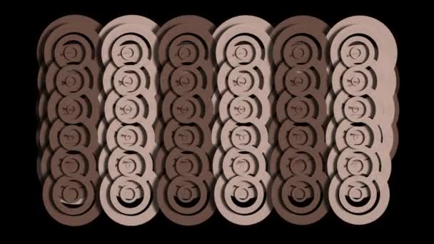 带圆形动画背景的抽象催眠 迷幻光学幻觉 — 图库视频影像