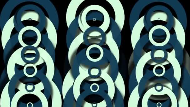 Hipnótico Abstracto Con Fondo Animado Círculo Ilusión Óptica Psicodélica — Vídeo de stock