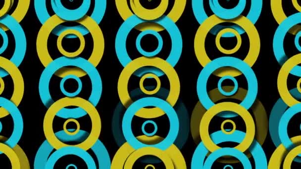 Ipnotico Astratto Con Sfondo Animato Cerchio Illusione Ottica Psichedelica — Video Stock