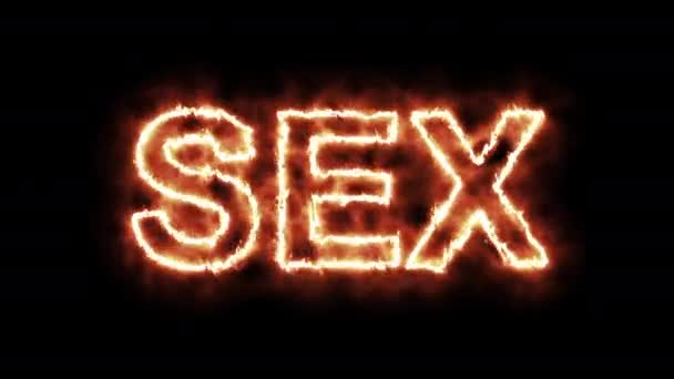 Sex 단어가 텍스트 애니메이션 — 비디오