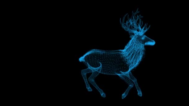 배경에 사슴의 프레임 애니메이션 — 비디오