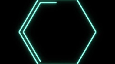 Siyah arkaplanda hipnotik mavi altıgen