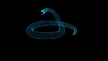 Hologram Tel çerçeve Biçiminde Yılan