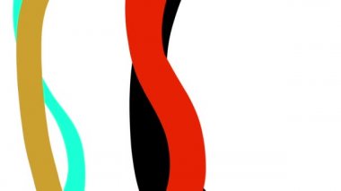 El Çizimi Animasyonu. Dinamik çizgi dönüşlü optik illüzyon. Sihirli tekno modern efekt