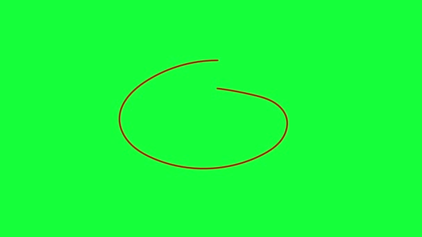 Self Drawing Animation One Continuous Line Drawing Green Screen — Stock Video
