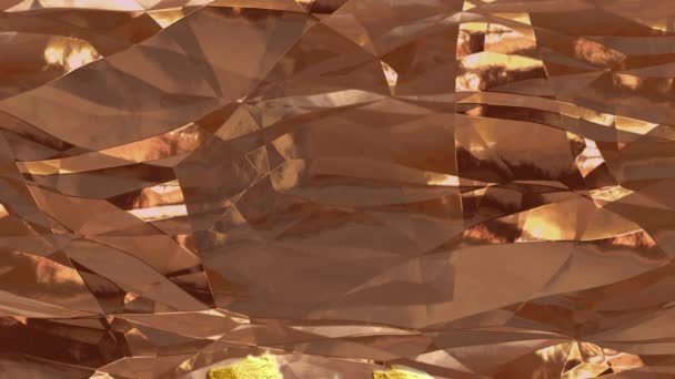 Анімація Мінімальний Рух Мистецтво Абстрактних Махаючих Золотих Фігур Махаючому Золотому — стокове відео