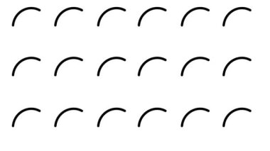 Asgari Hareket Sanatı. Beyaz arkaplanda spiral şekiller