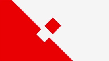 En az sanat hareketi biçiminde iki kırmızı dikdörtgenin canlandırması