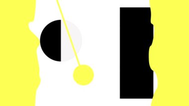 bir sarkacın animasyonu siyah ve dikdörtgen ve çember minimum sanat hareketi tarzında