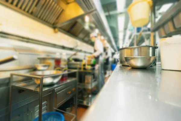 Blur Matlagning Med Kock Köket — Stockfoto