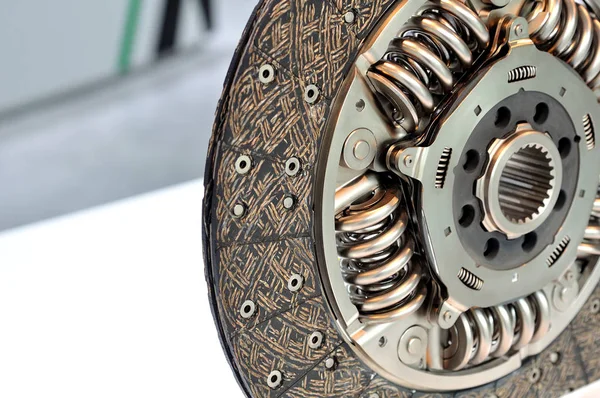 New clutch disk closeup with selective focus.