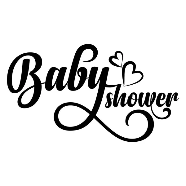 Baby Shower Ilustración Vectorial Embarazada Ilustración Tipográfica Para Recién Nacidos — Vector de stock