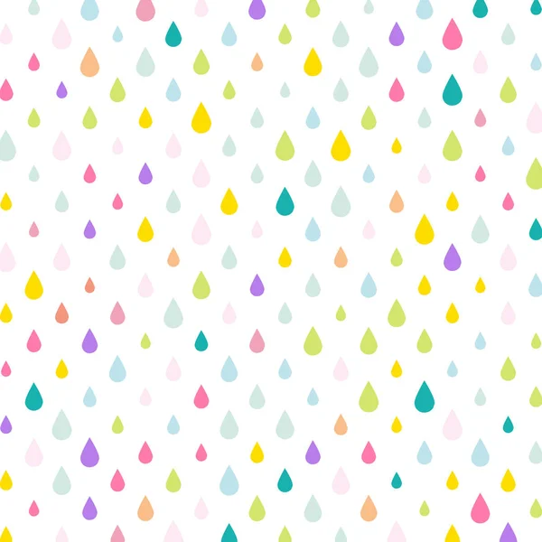 Unicornio Lágrimas Gotas Agua Gotas Lluvia Fondo Patrón Colores Sin — Vector de stock