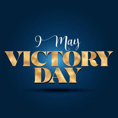 9 Mayıs zafer günü - vektör EPS 10 koyu mavi arka plan - mutlu Mayıs zafer günü 2018