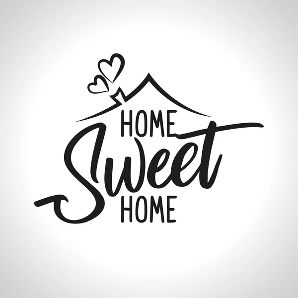 Home Sweet Home Typography Poster Handmade Lettering Print Vector Vintage — Stock Vector