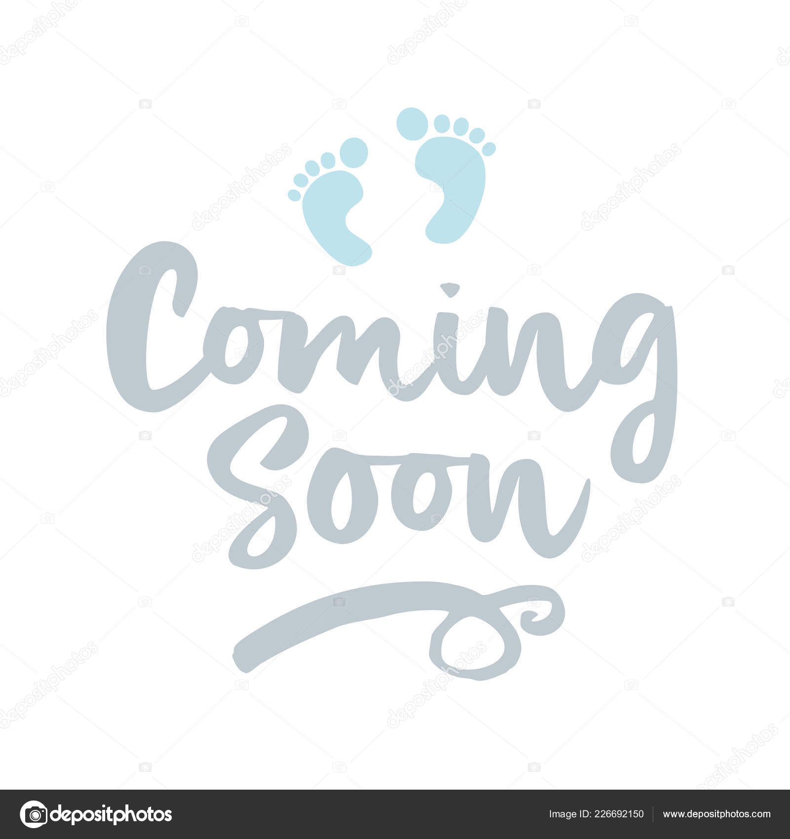 Bientot Garcon Illustration Vectorielle Avec Empreinte Bebe Citation Amusante Logo Image Vectorielle Par Azindianlany C Illustration