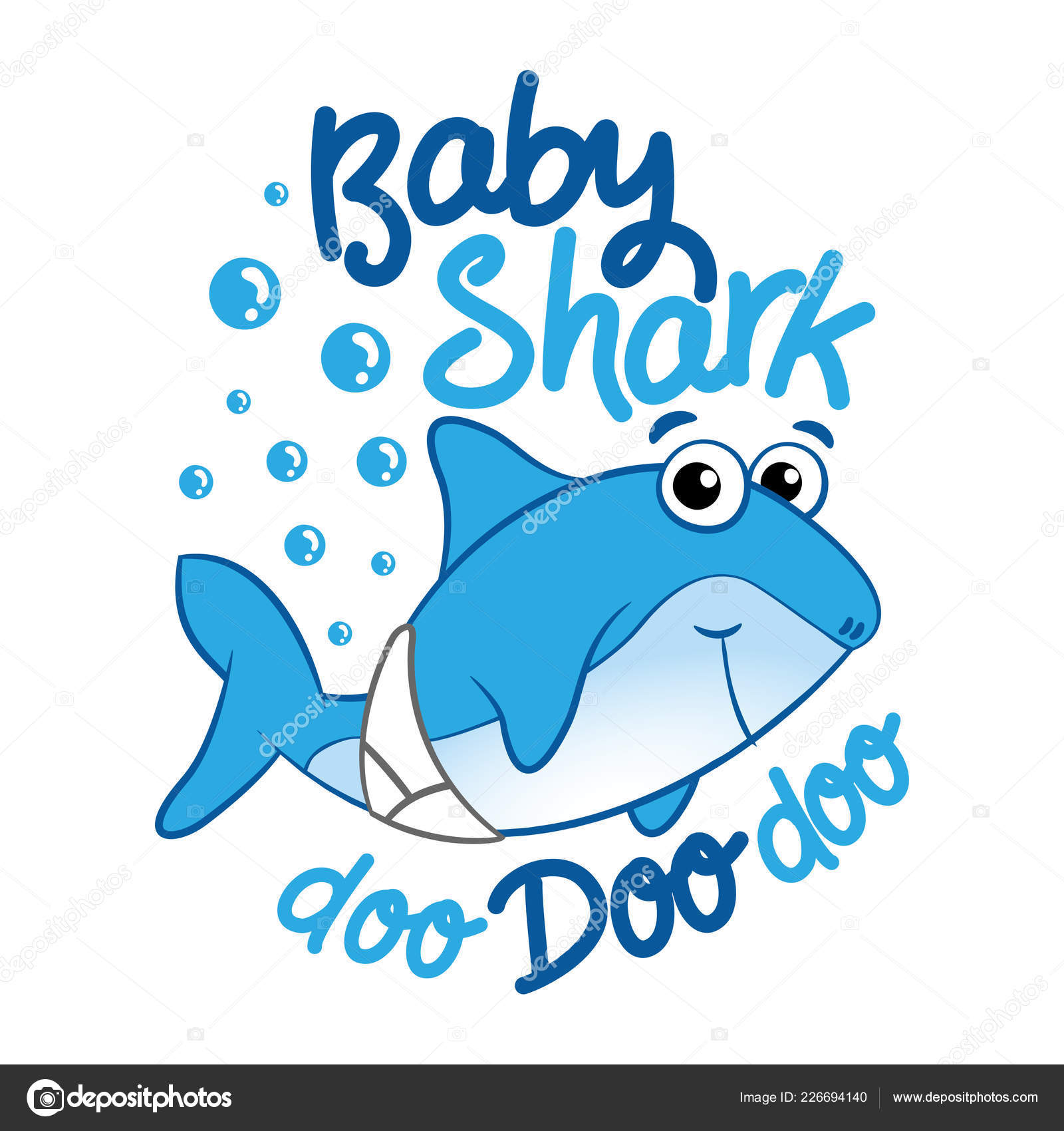 Baby shark cartoon Vector Art Stock Images | Depositphotos