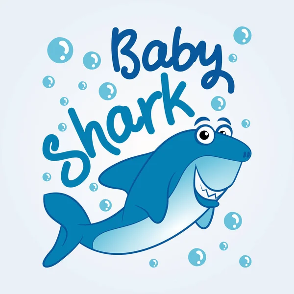 Tiburón Bebé Camisetas Sudadera Con Capucha Tanque Regalos Texto Ilustración — Vector de stock