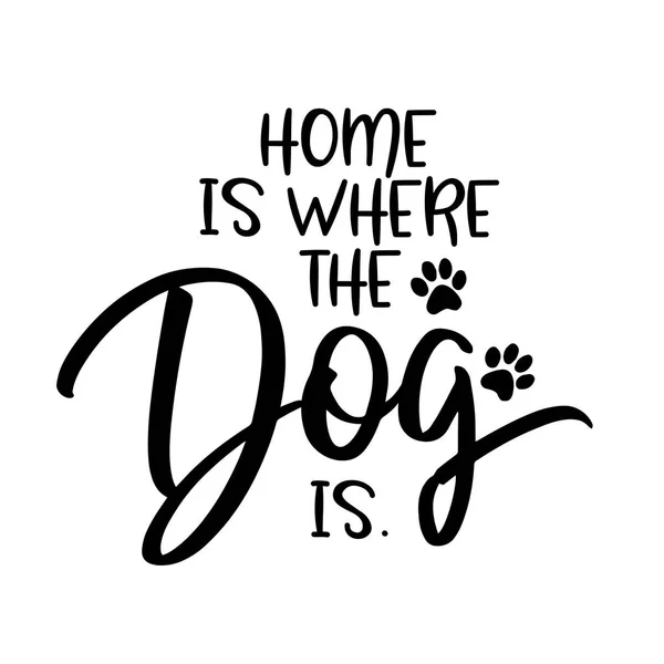 Köpek nerede evim. -Kedi bıyığı ile söyleyerek komik el çizilmiş vektör. 