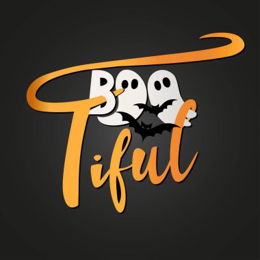 Boo-güzel. El vektör çizim çekilmiş. Sonbahar renk poster. Hurda rezervasyon, posterler, tebrik kartları, afiş, tekstil, hediyeler, gömlek, kupalar veya diğer hediyeler için iyi.