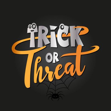 Şeker ya da numara-halloween teklif siyah arka plan üzerine. Aferin t-shirt, kupa, hurda rezervasyon, Hediyelik, matbaa. Tatil Fiyatları.