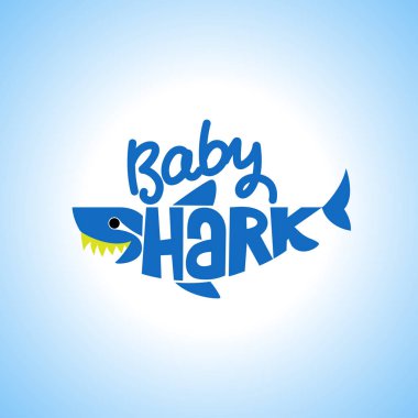 Baby Shark Doo Doo Doo T-Shirts, Hoodie, Tank. Vector illustration text for clothes. Inspirational quote card, invitation, banner. Kids calligraphy background. lettering typography clipart