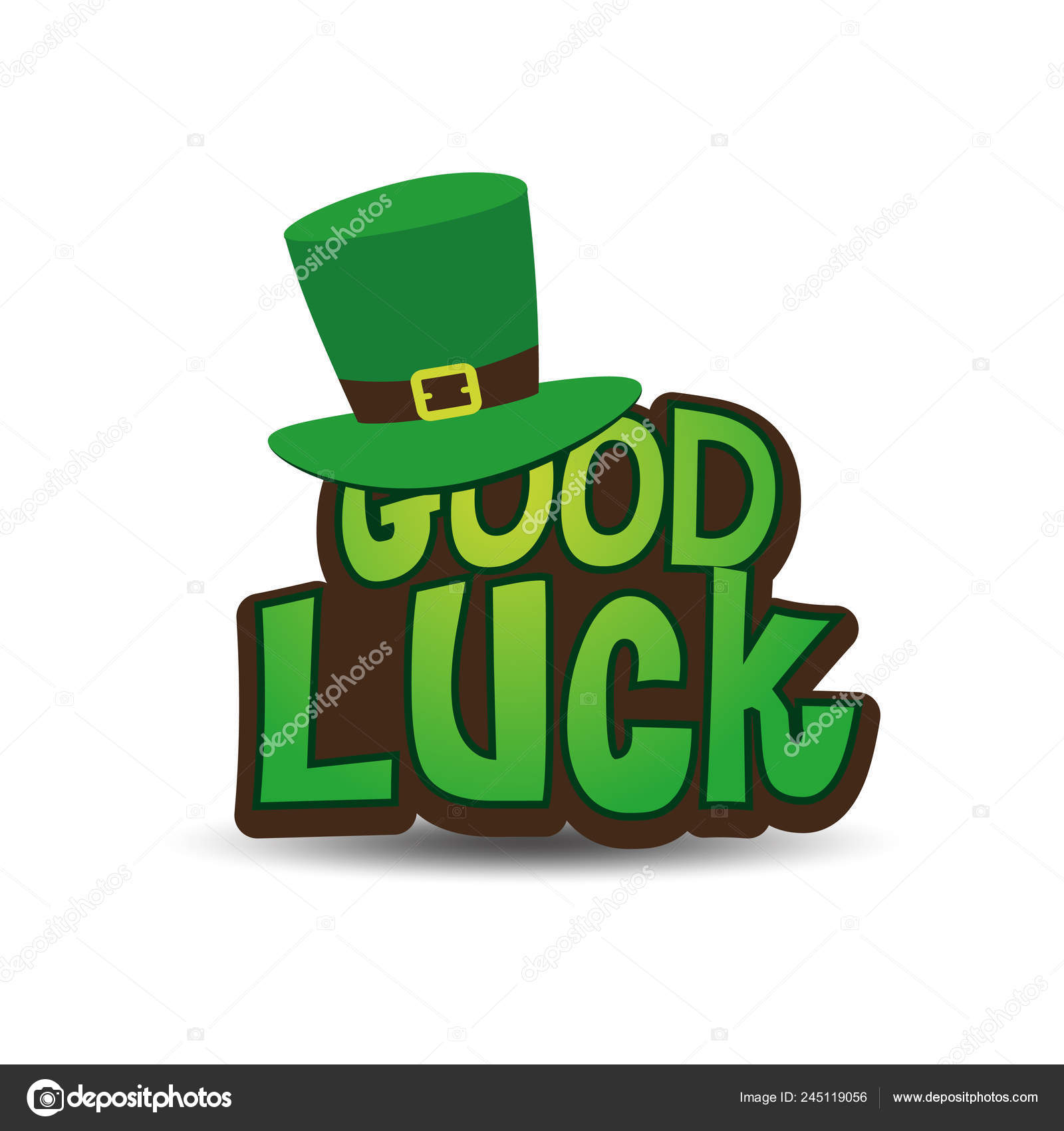 Good Luck Funny Saint Patrik's Day Inspirational Lettering Design Posters  Stock Vector Image by ©Azindianlany #245119056