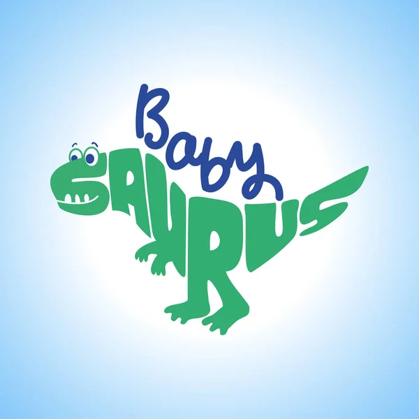 Baby Saurus Mignon Personnage Dinosaure Pour Shirts Sweat Capuche Réservoir — Image vectorielle