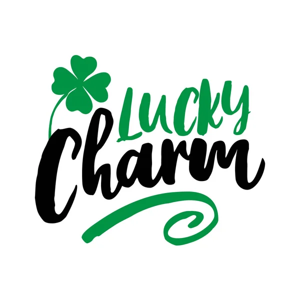 Lucky Charm Divertido Diseño Letras Inspirador Día San Patricio Para — Archivo Imágenes Vectoriales