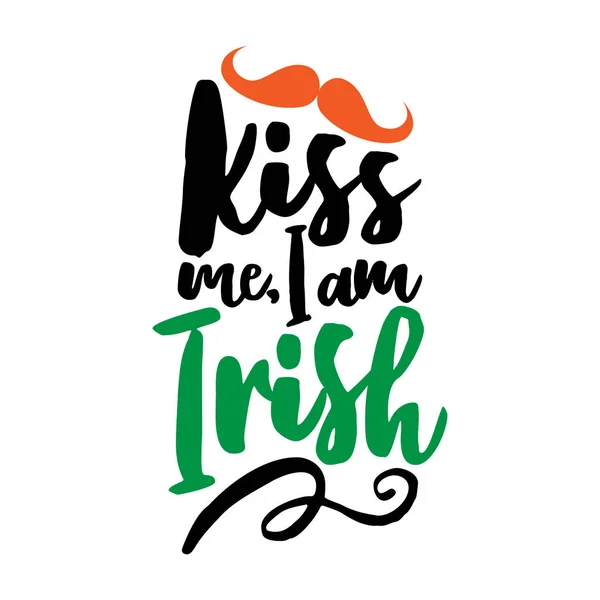 Polib Jsem Irský Zábavný Svátek Letáky Trička Karty Pozvánky Nálepky — Stockový vektor