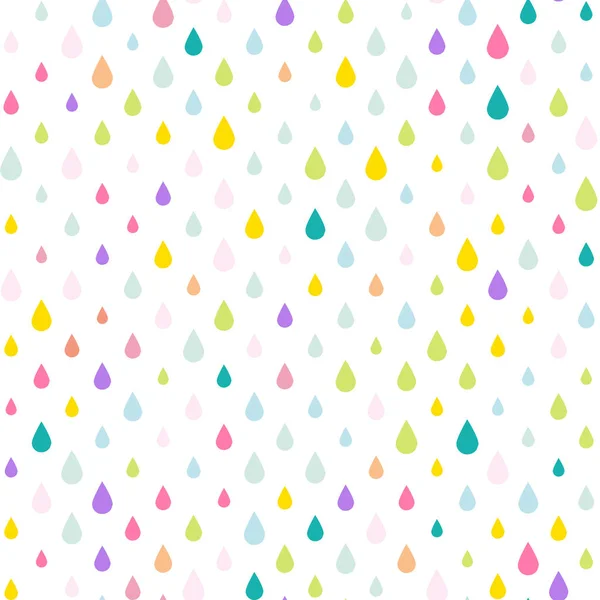 Unicornio Lágrimas Gotas Agua Gotas Lluvia Fondo Patrón Colores Sin — Vector de stock