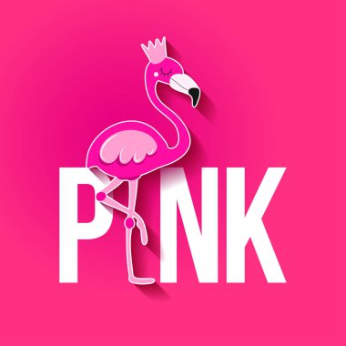 Pembe (flamingo) - motivasyon alıntıları. Flamingo ile boyanmış el fırçası harfleri. Tişörtler, posterler, tekstil, hediyeler, seyahat setleri için iyidir..