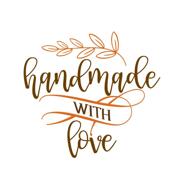 Handmade Love Клеймо Домашних Товаров Магазинов Векторный Значок Этикетка Векторная — стоковый вектор