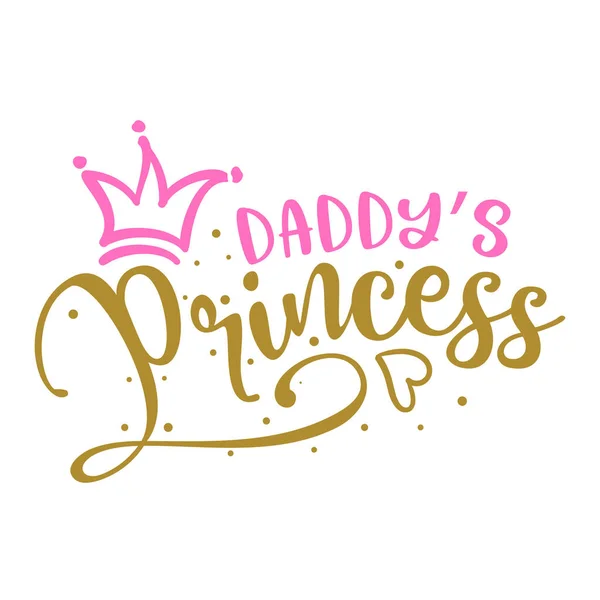 Princesa Papai Texto Chuveiro Bebê Baby Girl Queen Bom Para — Vetor de Stock