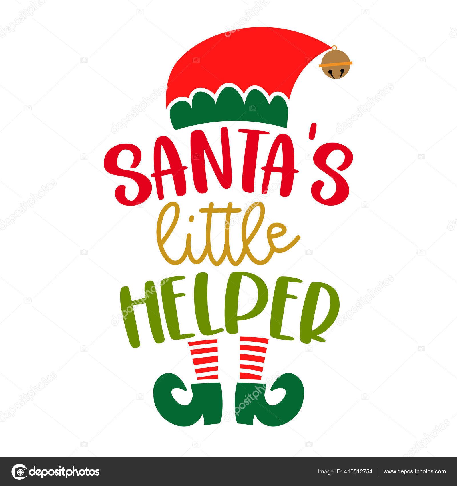 Santa Little Helper Phrase Christmas Baby Kid Clothes Ugly Sweaters Vector Image By C Azindianlany Vector Stock