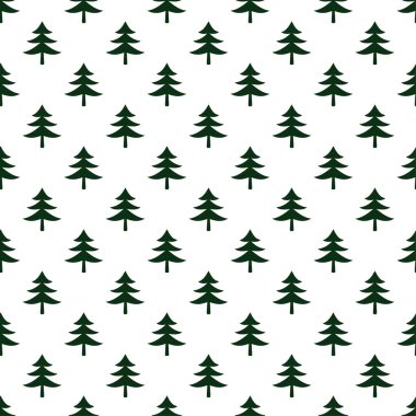 Noel ağacı desenli çam ağacı desenli, komik el çizimi karalama, kusursuz desen. Poster ya da tişört tekstil grafik tasarımı. / Duvar kağıdı, ambalaj kağıdı, arkaplan.