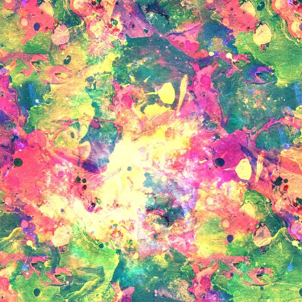 Colorful Watercolor Abstract blue pink green background. Multicolor grunge psychedelic pink blue texture with spots. Multicolor style digital painting. Blurred chaotic brush and tie dye pattern. Hand painting fabrics