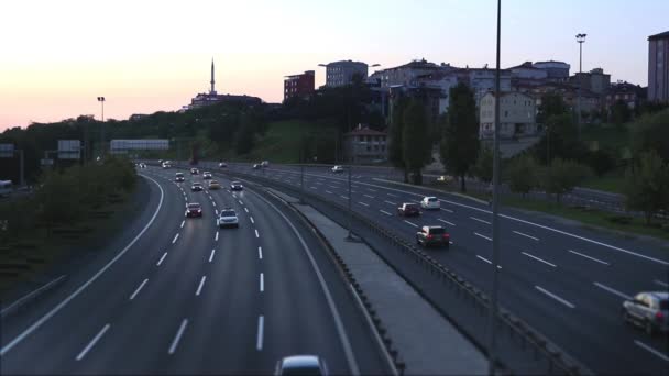 Nachtverkehr in Istanbul — Stockvideo